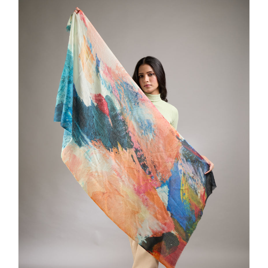 Wrap yourself in warmth with this ethically made in India Merino wool scarf. Available from www.thecollectivenz.com