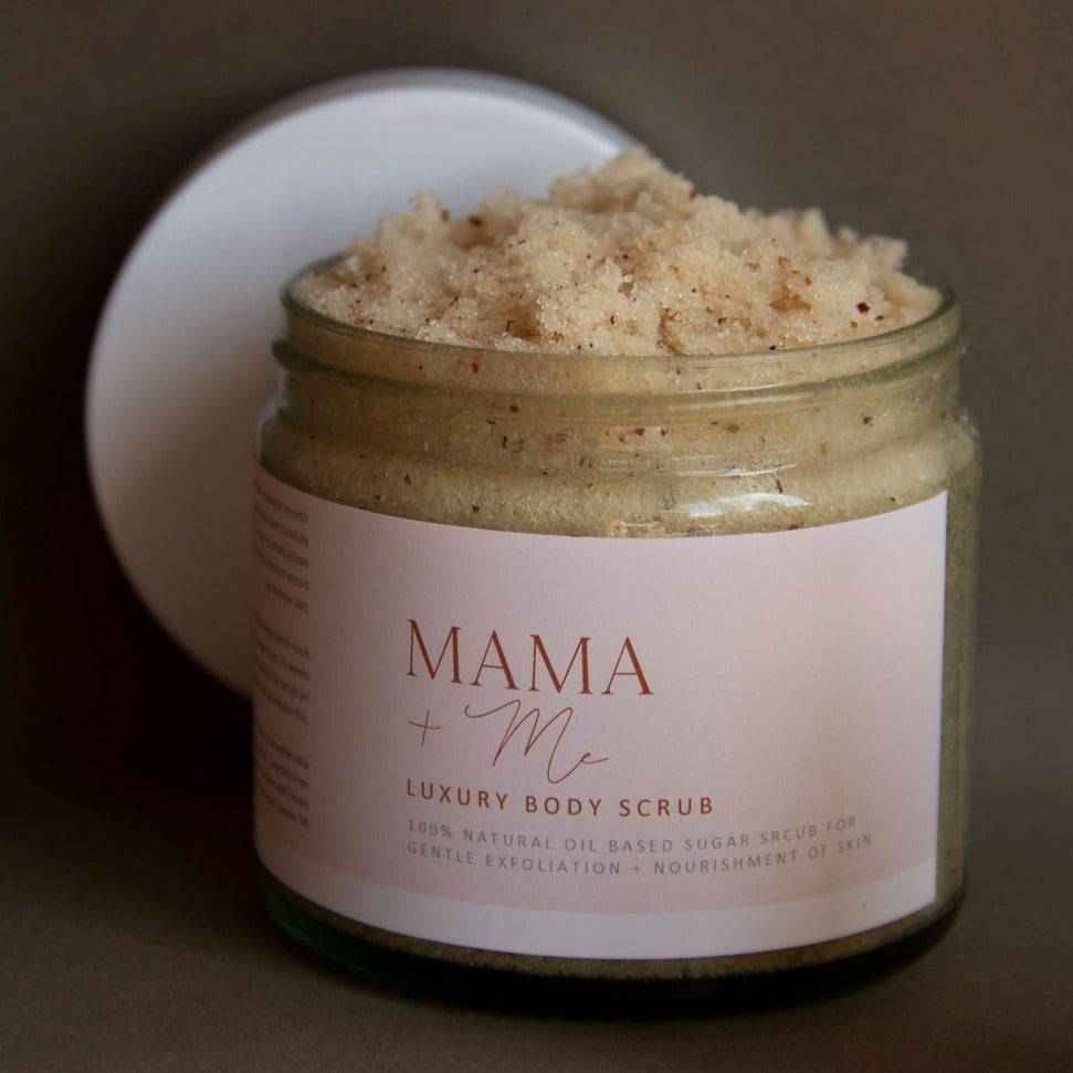 Mama and me luxury body scrub available from www.thecollectivenz.com