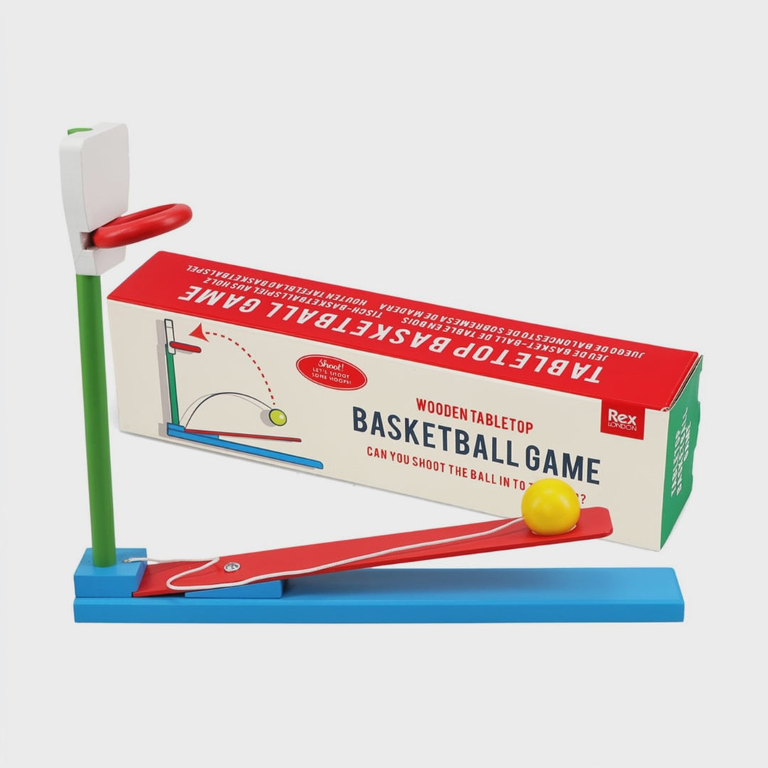 Wooden Tabletop Basketball Game
