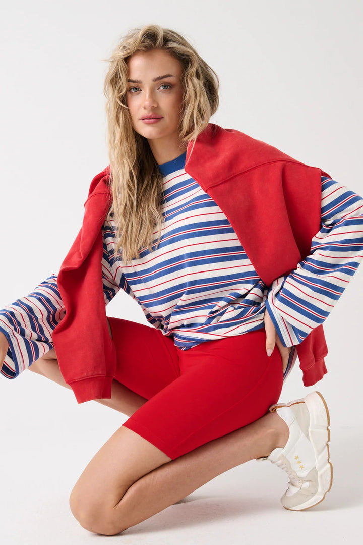 Carter LS Red Slate Stripe | Cartel & Willow