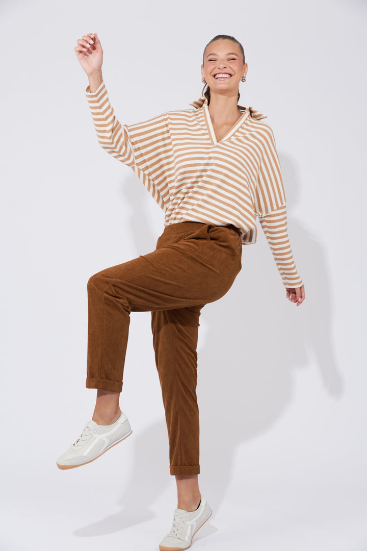 With an oversized profile, the La Paz Top blurs the lines between sporty, chic and preppy. Available from www.thecollectivenz.com