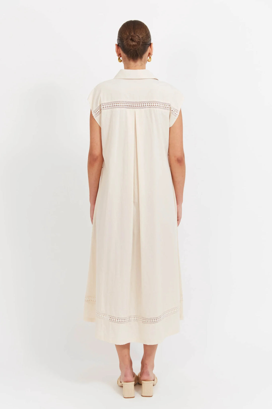 Santos Sleeveless Shirt Dress - Bisque