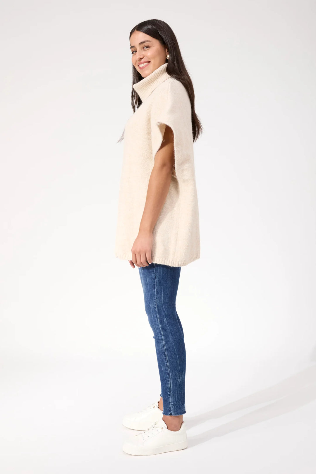 Valenza Knit Poncho ONE SIZE - Natural