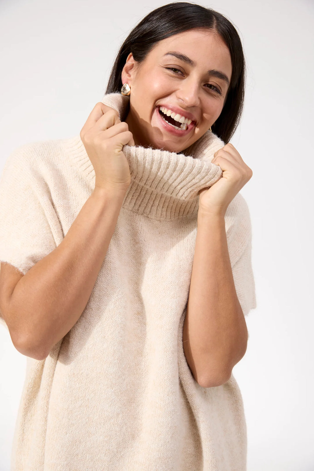 Valenza Knit Poncho ONE SIZE - Natural
