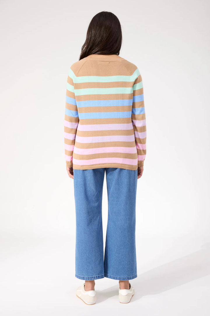 Vermont Stripe Jumper - Tan