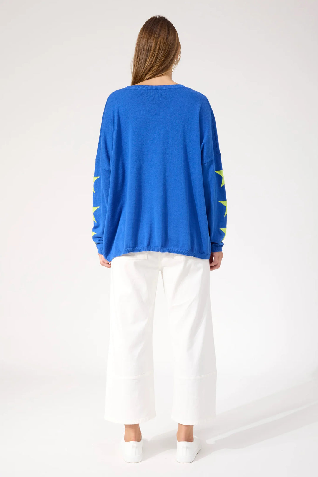 Vermont Star V Neck Jumper ONE SIZE - Cobalt