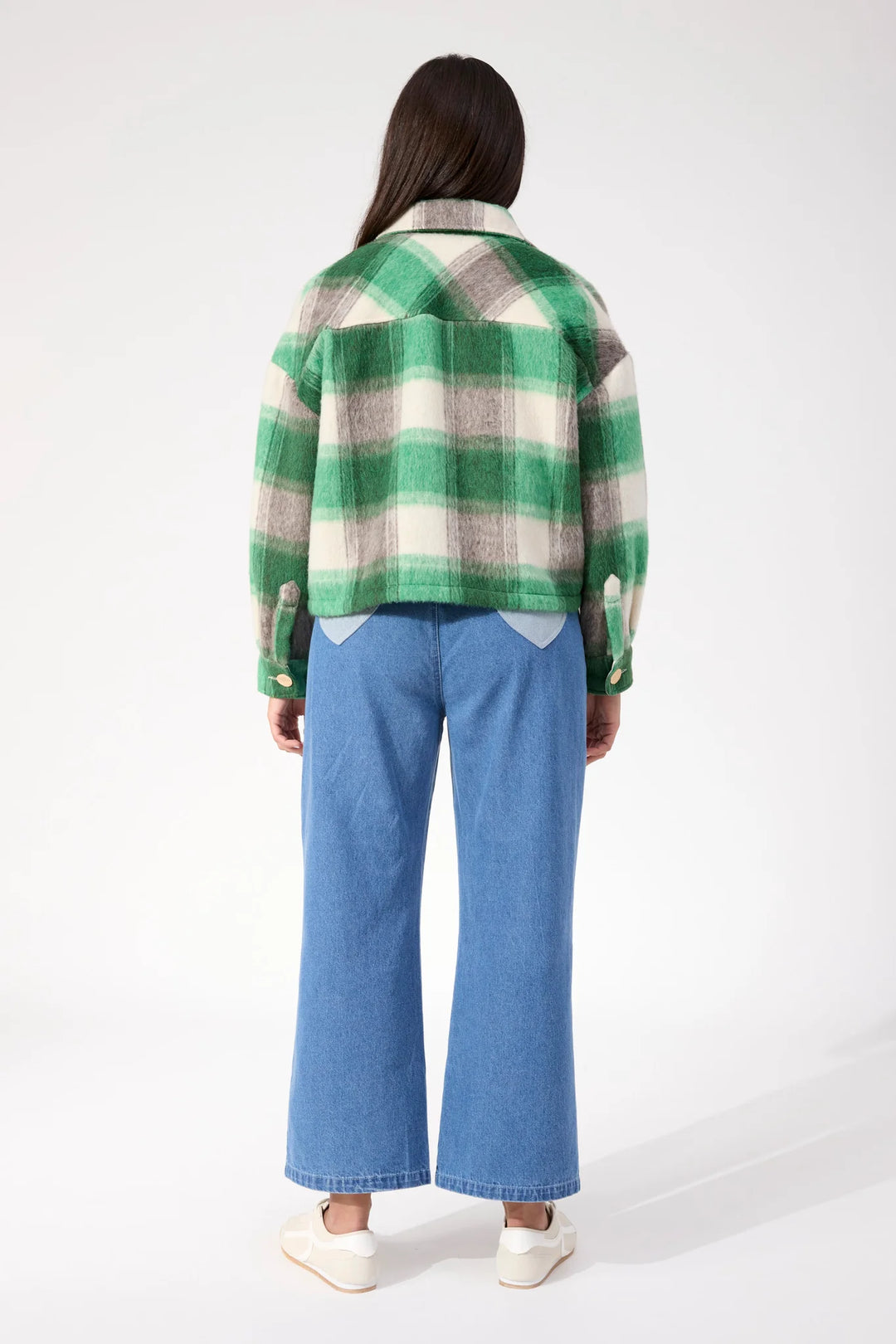 Fargo Cropped Jacket - Green