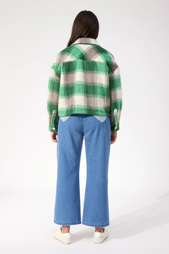 Fargo Cropped Jacket - Green