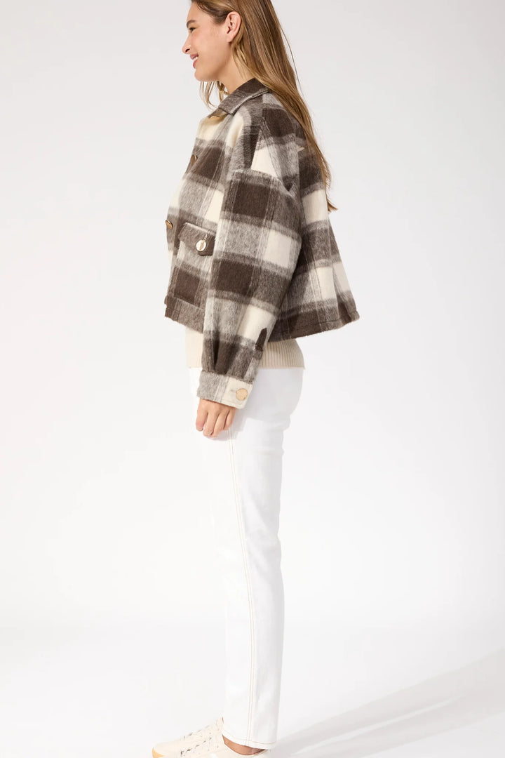 Fargo Cropped Jacket - Brown