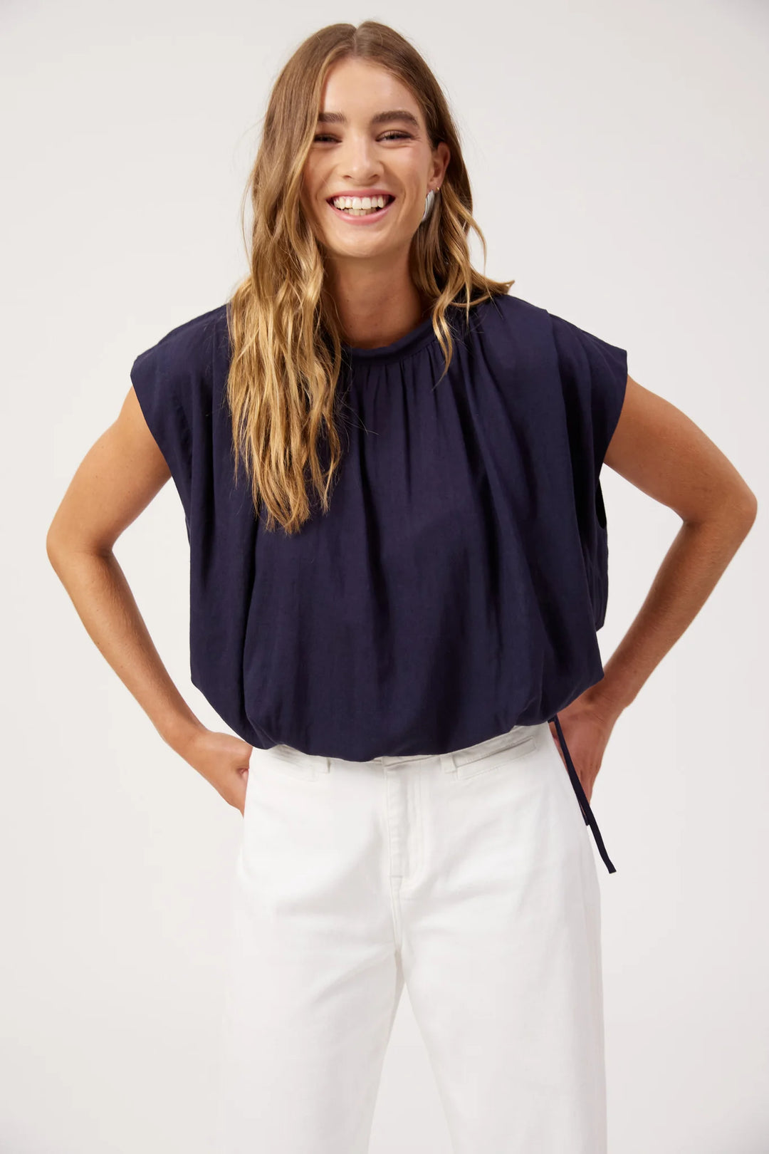 Positano Navy Top | Haven