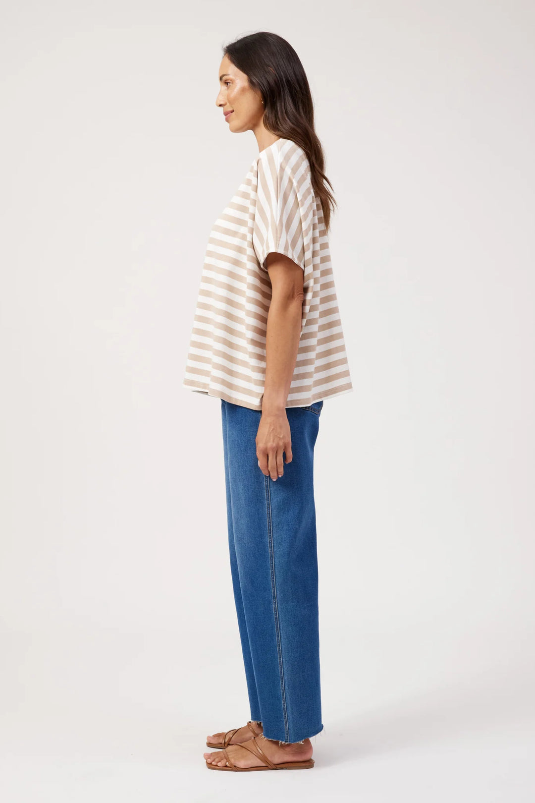 Kos Sand Stripe Tshirt O/S | Haven