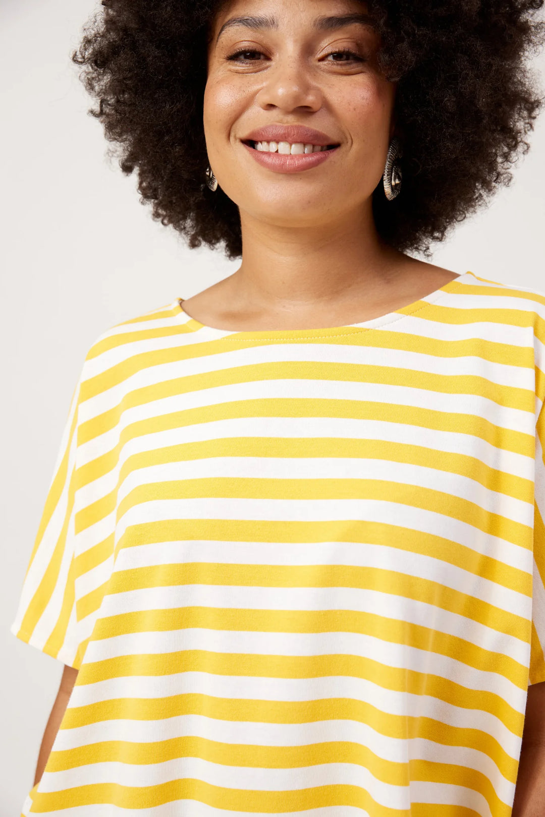 Kos Yellow Stripe Tshirt O/S | Haven
