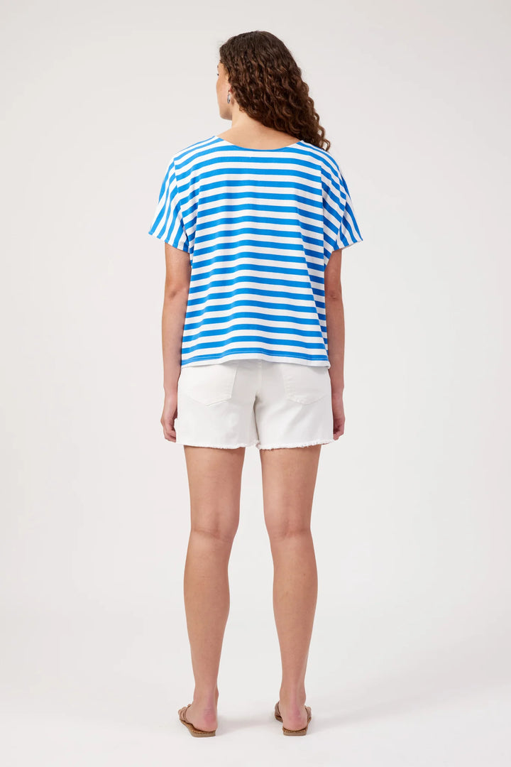 Kos Blue Stripe Tshirt O/S | Haven