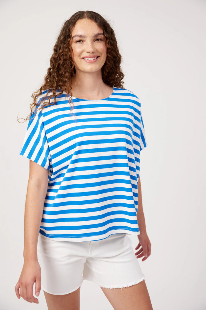 Kos Blue Stripe Tshirt O/S | Haven