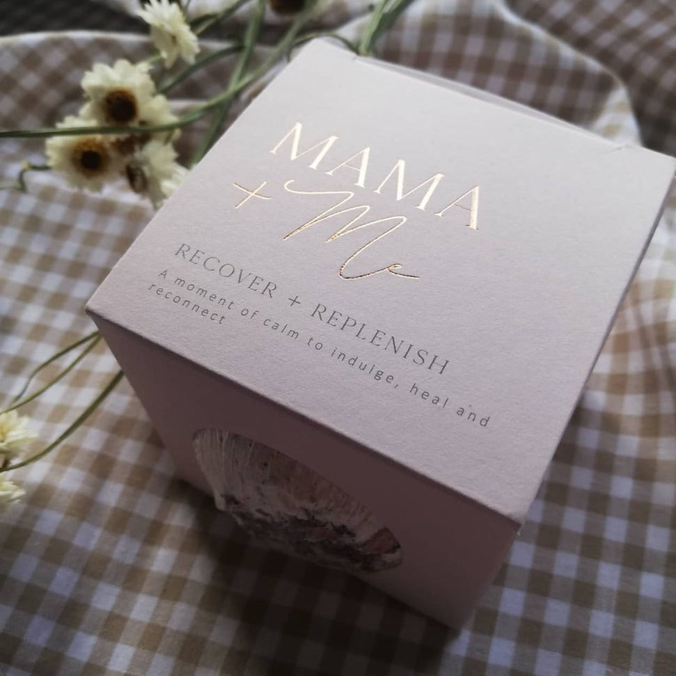 Mama and me recover and replenish bath bomb available from www.thecollectivenz.com