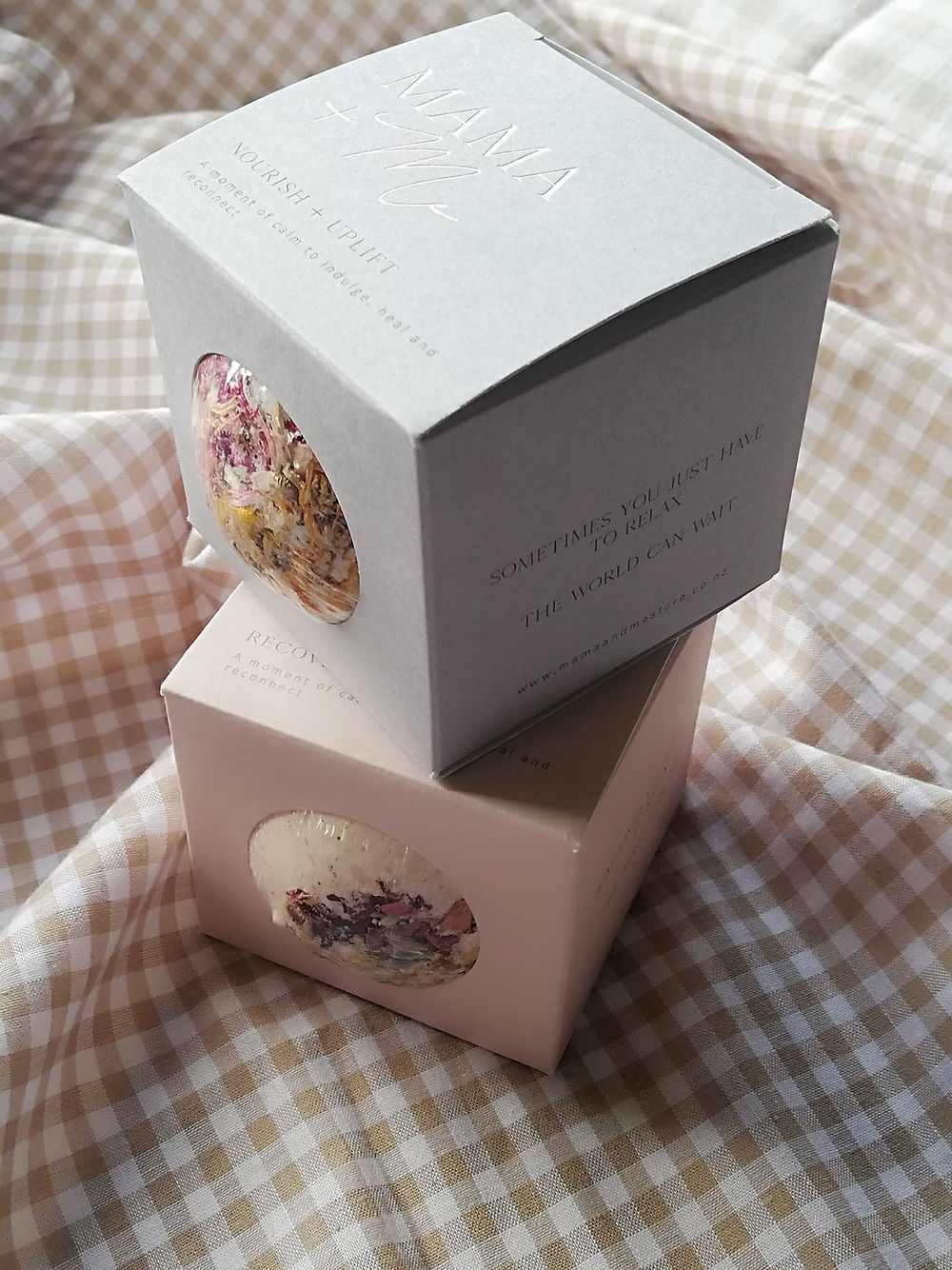 Mama and me nourish and uplift bath bomb available from www.thecollectivenz.com