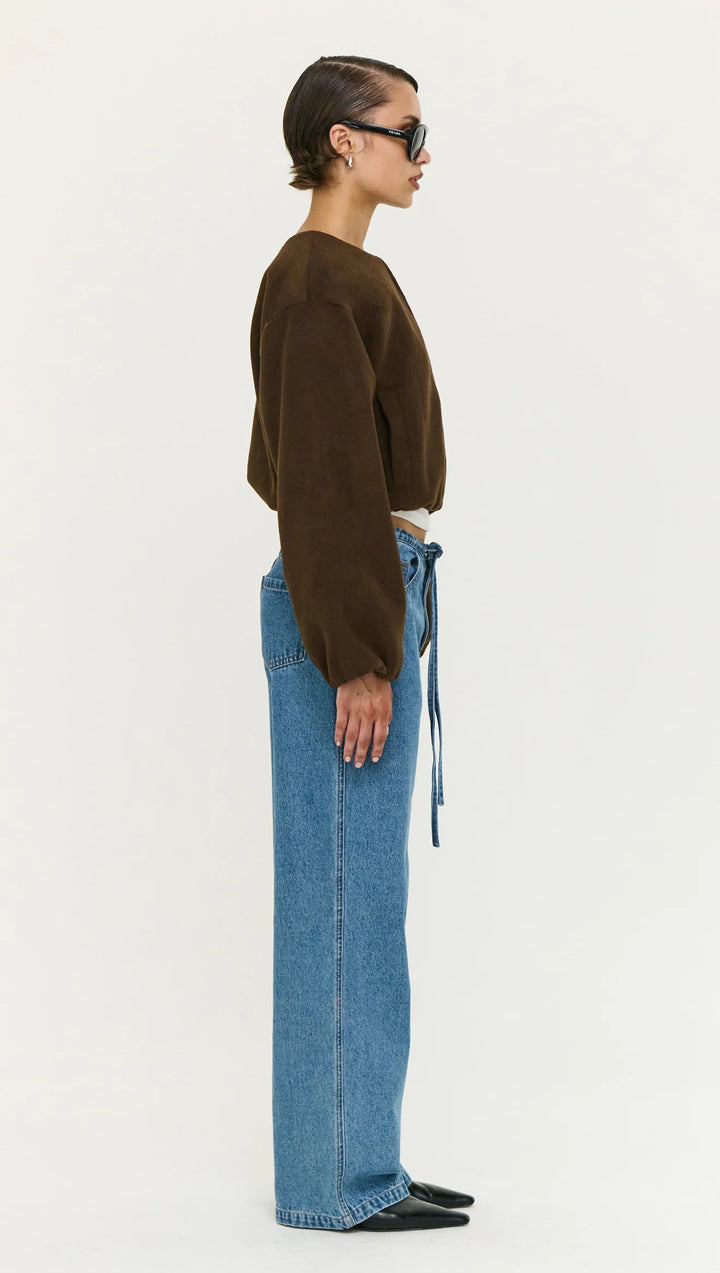 Alaric Cropped Jacket - Chocolate
