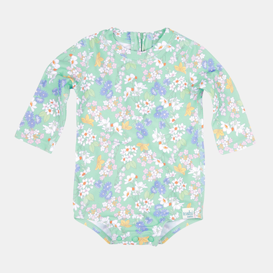 L/S Swim onesie - Sea Blossom