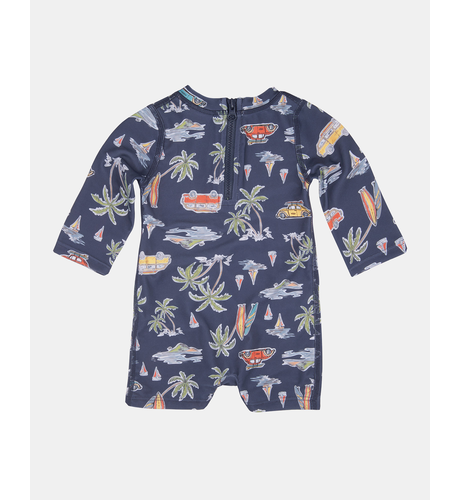 L/S Swim onesie - Surf Twilight
