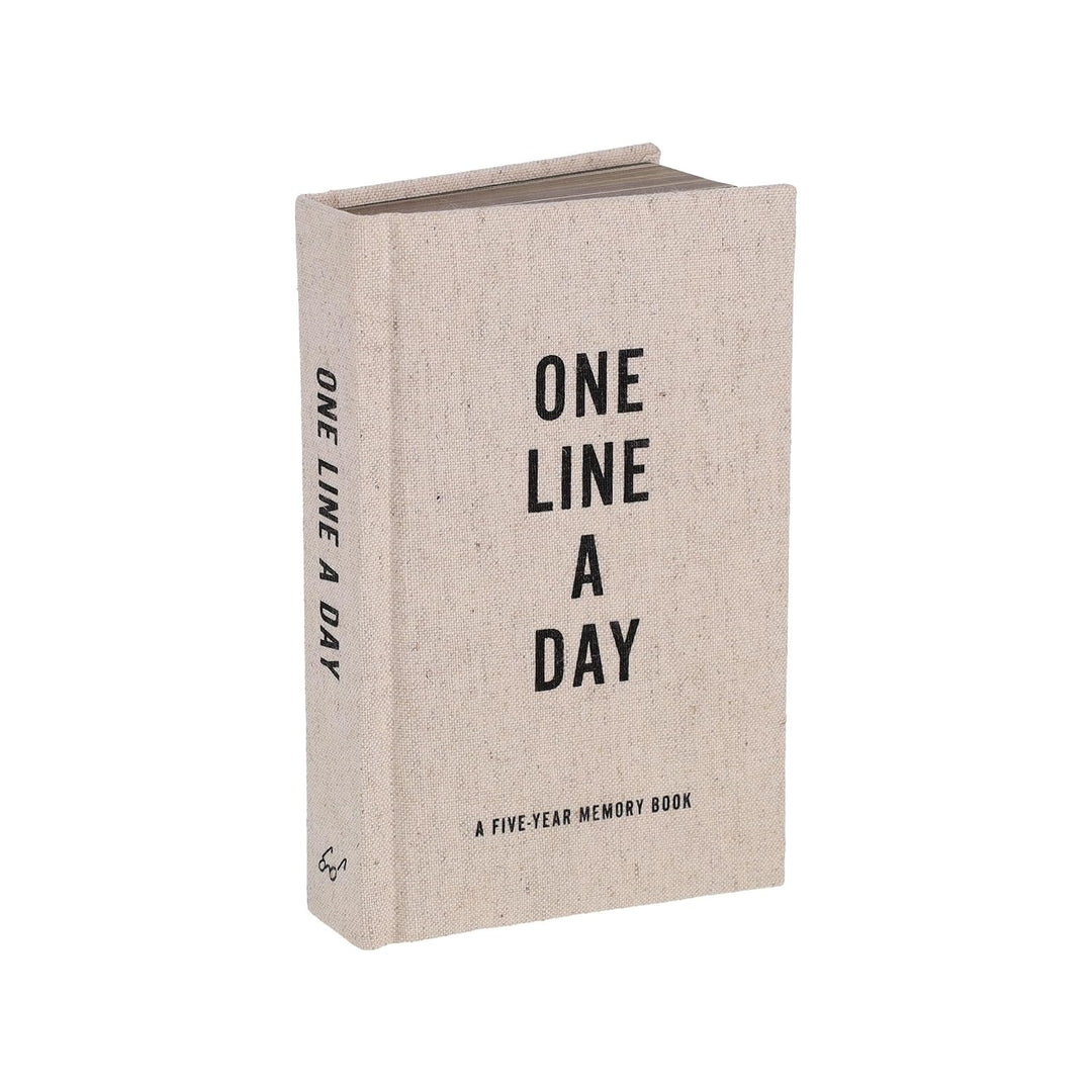 Book titled 'One Line A Day' on a white background