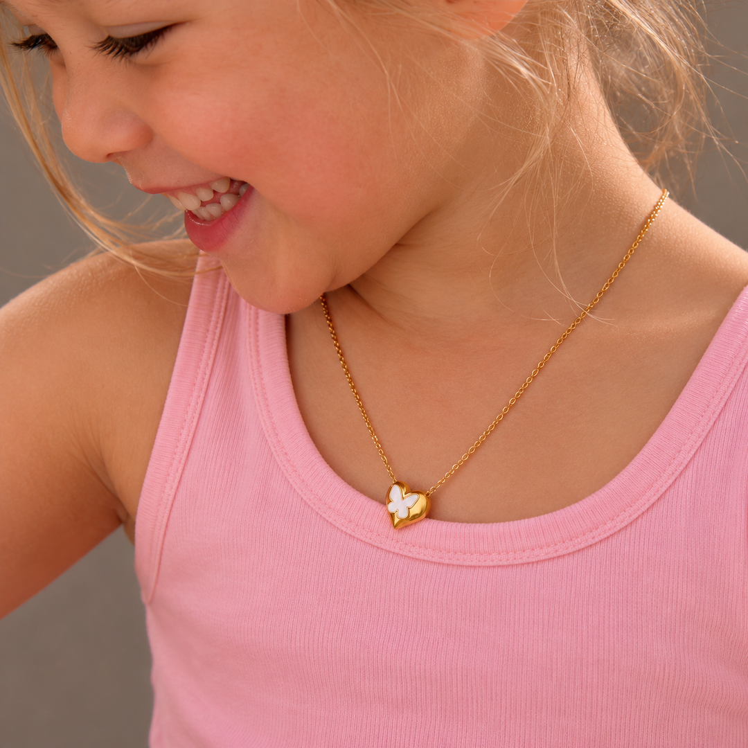 Gold Heart Kids Necklace | Collective Kids