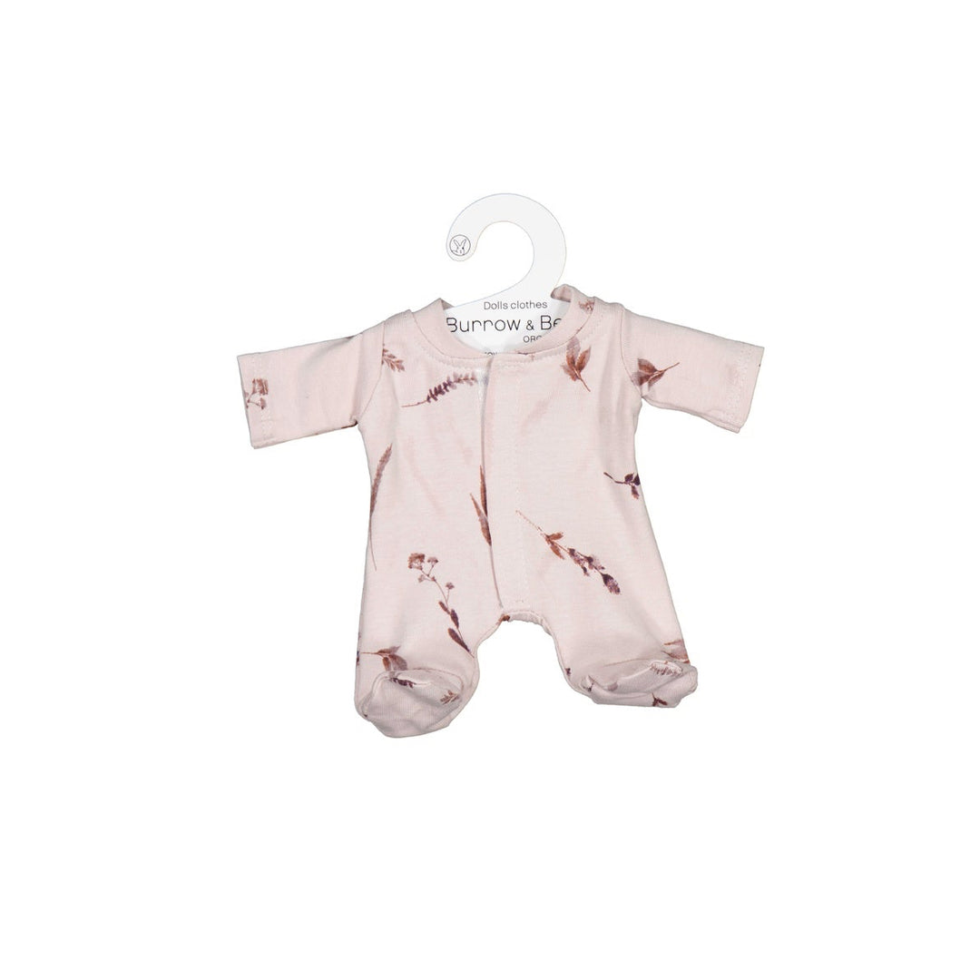 Baby romper with floral pattern on a white background