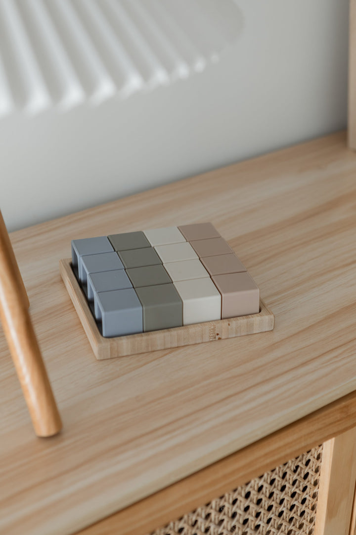 Tiny Table silicone first blocks available from www.thecollectivenz.com