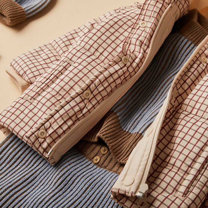 Amber Check Puffer Jacket - Amber Check