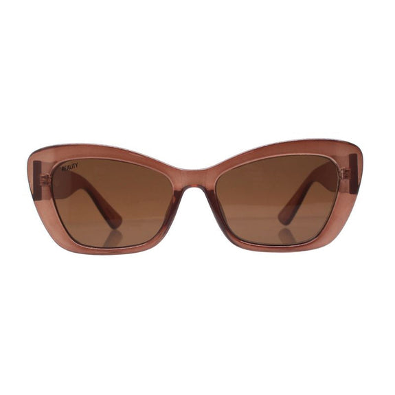 Brown sunglasses on a white background