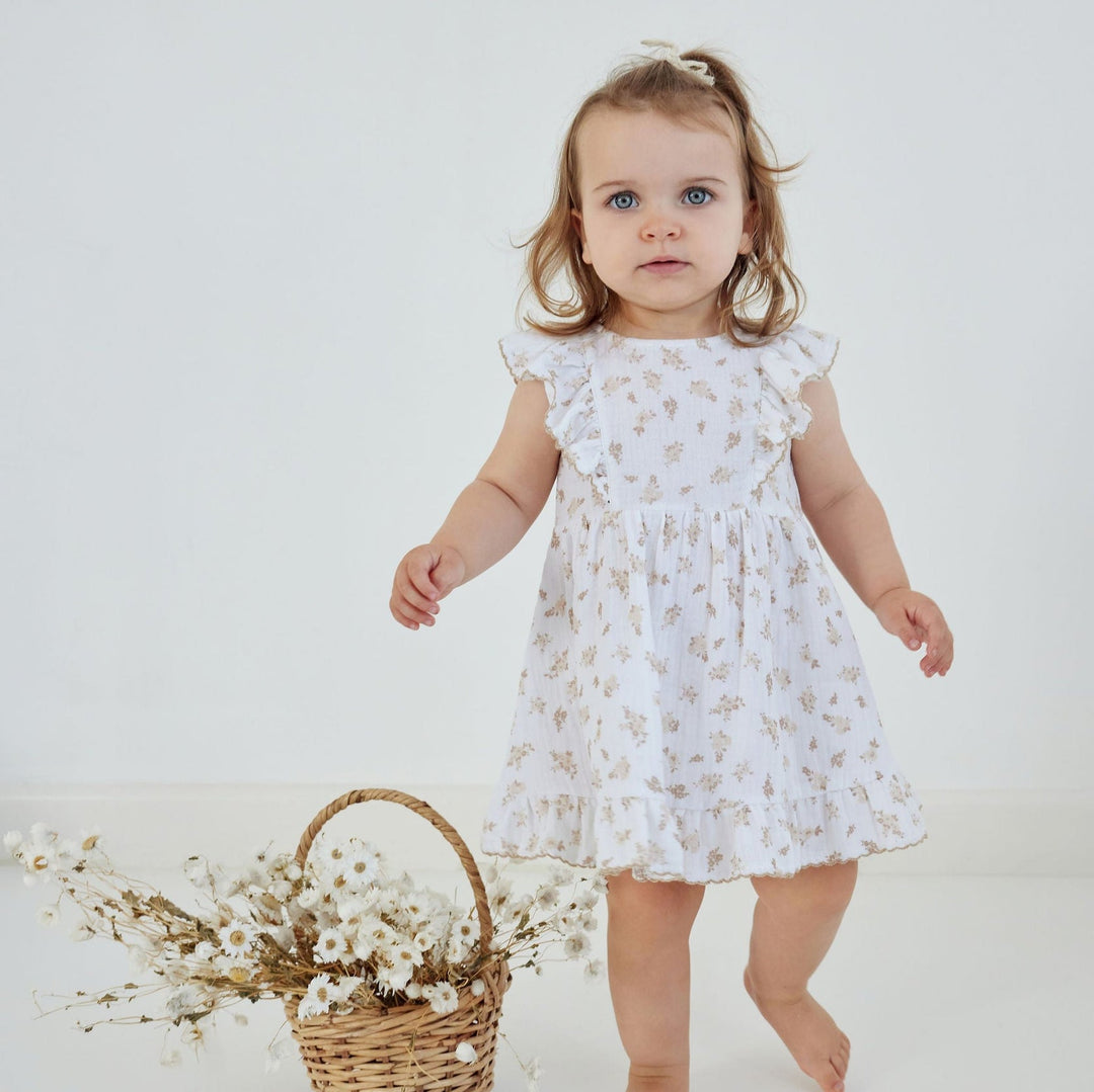 Sable Muslin Dress - White (LAST SIZE 4y)
