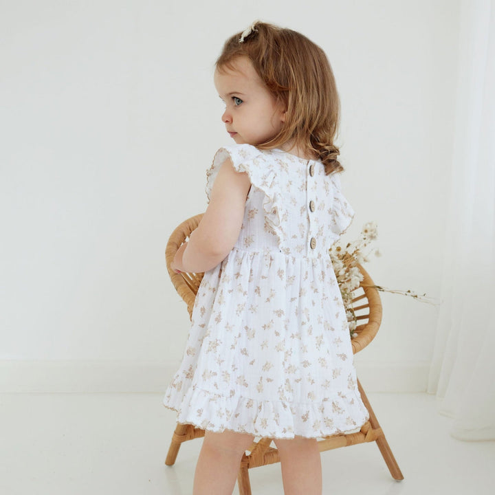 Sable Muslin Dress - White (LAST SIZE 4y)