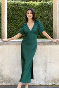 Among the brave aura puff sleeve midi dress available from www.thecollectivenz.com