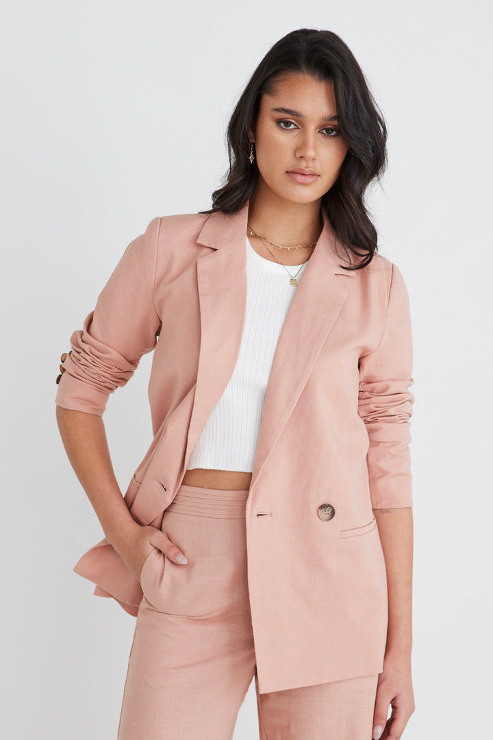 Re:Union constant linen blazer available from www.thecollectivenz.com