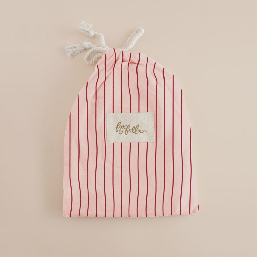 Strawberry Stripe  Fitted Bassinet Sheet/Change Pad Cover | Fox & Fallow