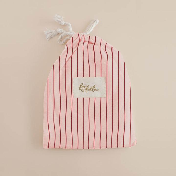 Strawberry Stripe  Fitted Bassinet Sheet/Change Pad Cover | Fox & Fallow
