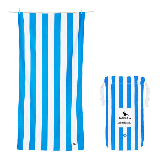 Dock & Bay: Beach Towel Cabana Collection Xl - Bondi Blue
