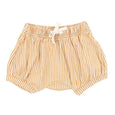 Bebe Striped shorts with a drawstring on a white background