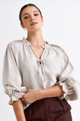 Re:Union linen blouse available from www.thecollectivenz.com