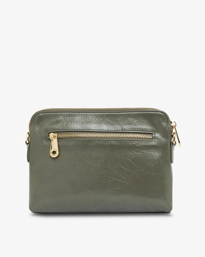Elms & King Khaki Crinkle  Bowery Crossbody Bag