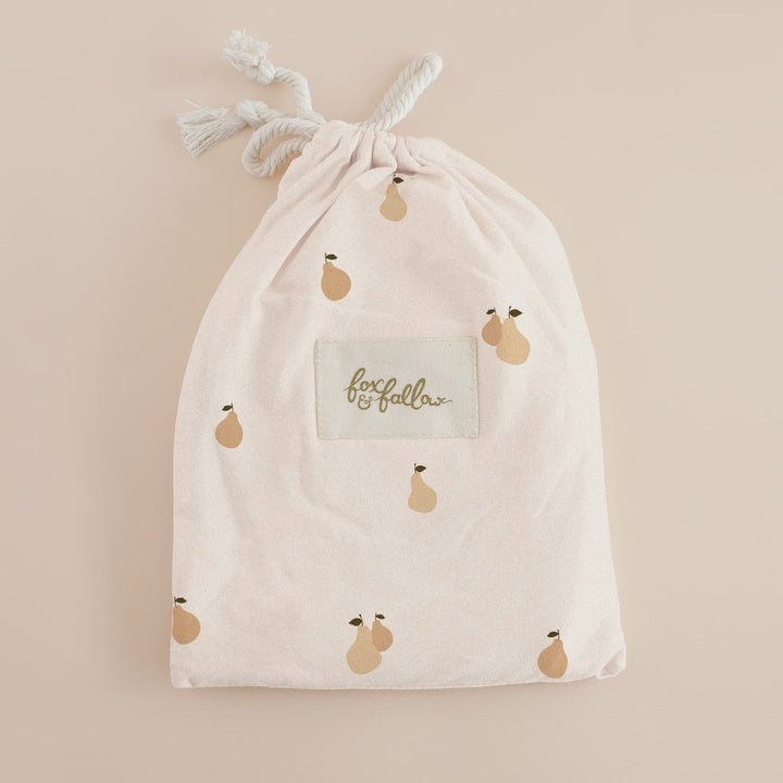 Golden Pears Fitted Cot Sheet | Fox & Fallow