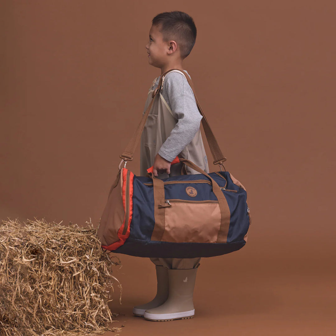 Packable Duffle Bag - Ash colour block
