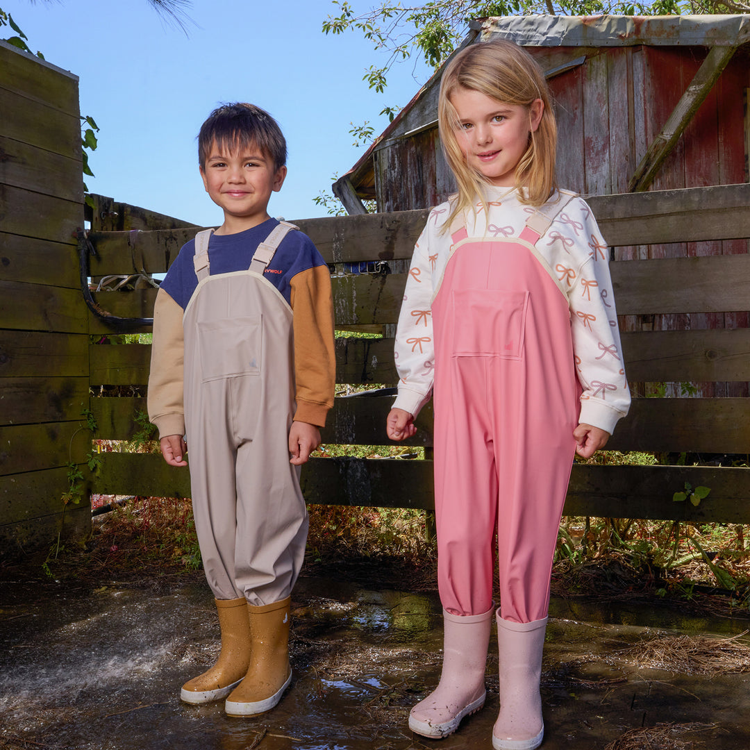 Rain Overalls - Rose