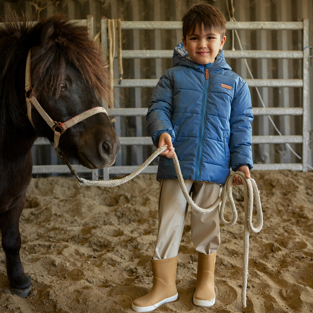 Reversible Eco Puffer - Blue Plaid