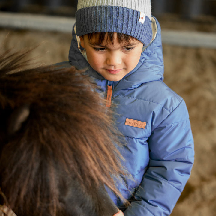Reversible Eco Puffer - Blue Plaid