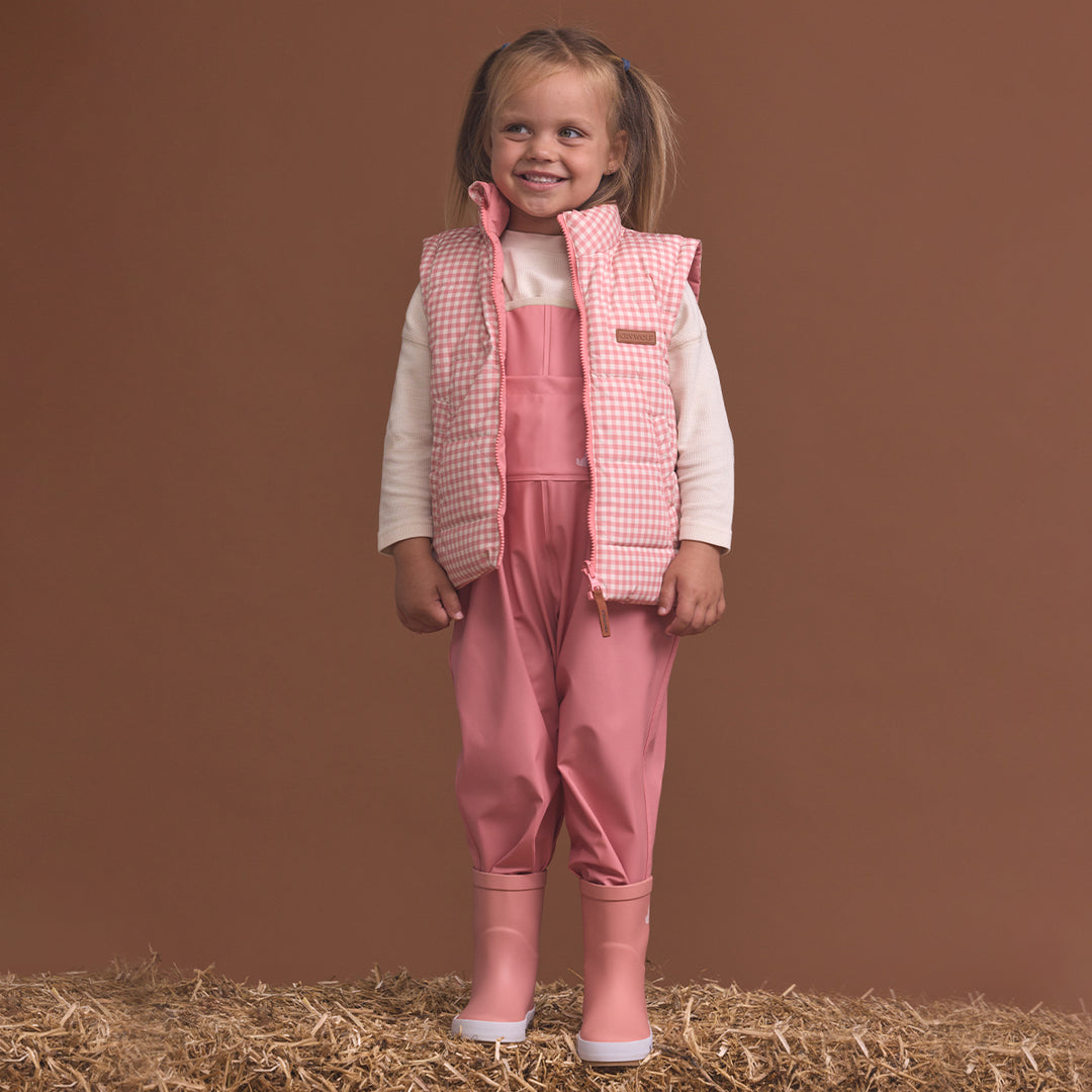 Reversible Eco Vest - Rose Gingham