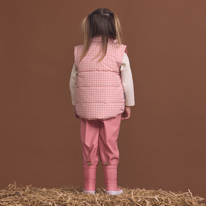Reversible Eco Vest - Rose Gingham