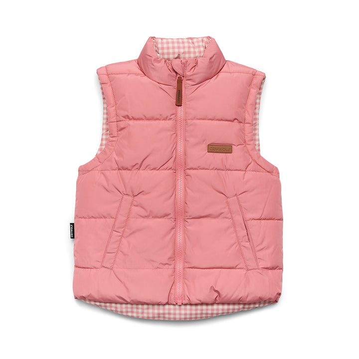 Reversible Eco Vest - Rose Gingham