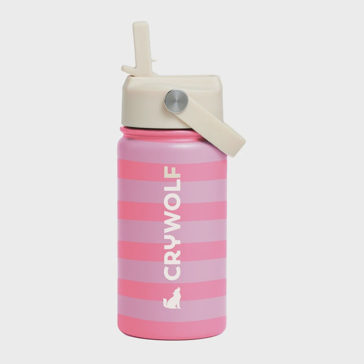 Flamingo Stripe Drink Bottle (360ml) |Crywolf