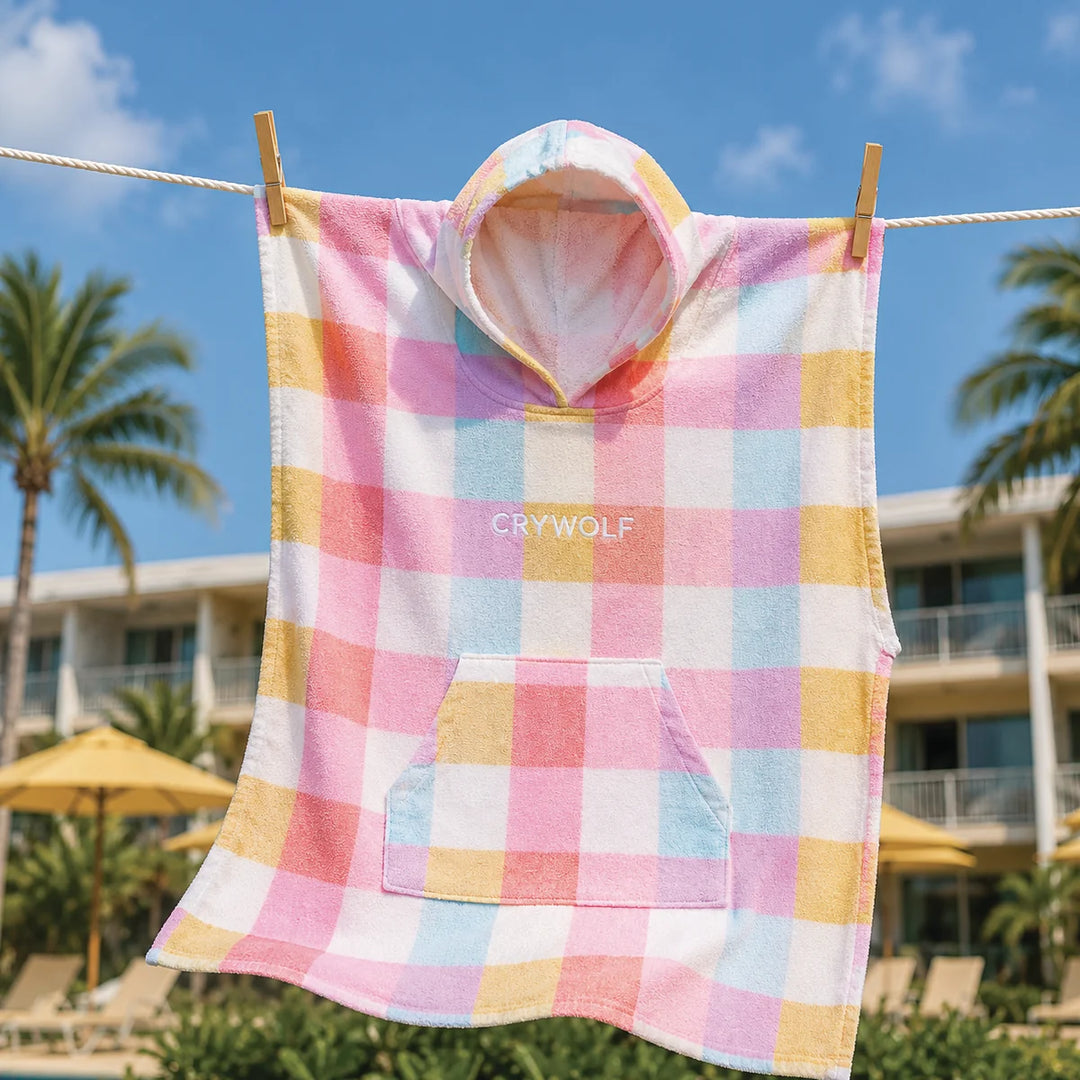 Hooded Towel Pop Gingham | Crywolf