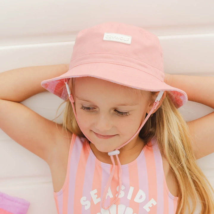 Reversible Bucket Hat Flamingo Stripe | Crywolf